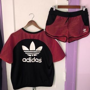 adidas short set womens